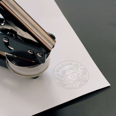 Sello en seco ex libris libro florido