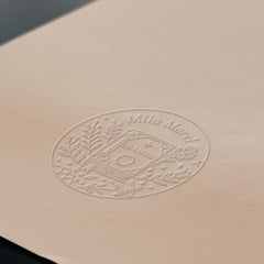 Sello en seco ex libris libro florido