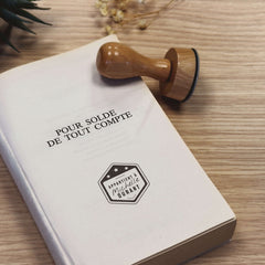 Sello ex libris 3 estrellas retro