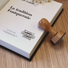 Sello ex libris banderola retro