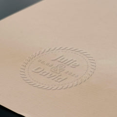 Sello en seco boda vintage