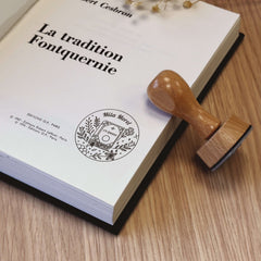 Sello ex libris libro florido