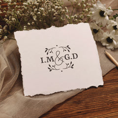 Sello iniciales de los novios
