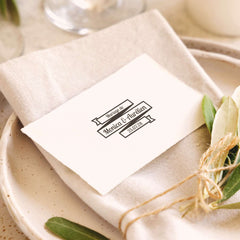 Sello banderola de boda
