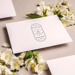 Sello de boda elegancia
