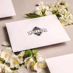 Sello boda retro
