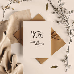 Sello de boda iniciales + nombres