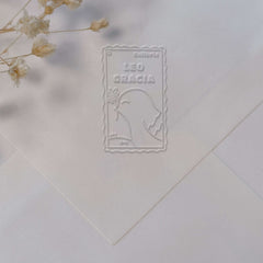 Sello ex libris pájaro