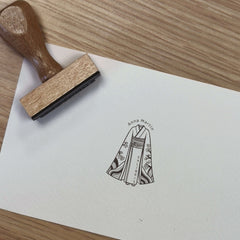 Sello ex libris kimono japonés
