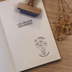 Sello ex libris 4 flores