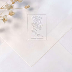Ex libris rosa enmarcada