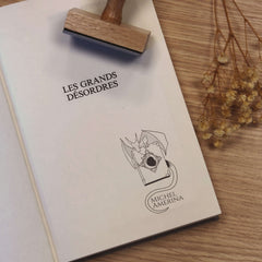 Sello ex libris dragón grimorio