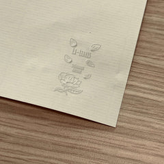 Sello en seco ex libris pétalos de rosa