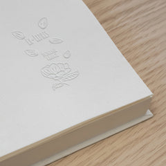 Sello en seco ex libris pétalos de rosa