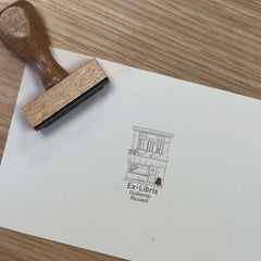 Sello ex libris rótulo de café