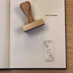 Sello ex libris rosas de ornamento