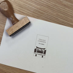 Sello ex libris puerta japonesa