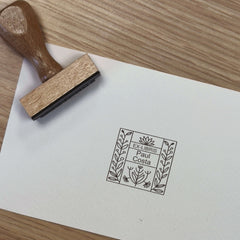 Sello ex libris mosaico vegetal