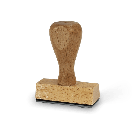 Sello de madera rectangular 2x5 cm