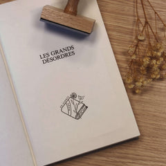 Sello ex libris libro diente de león