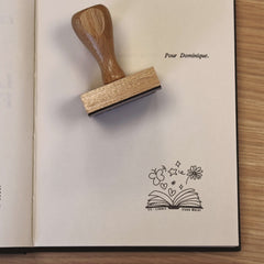 Sello ex libris libro mágico