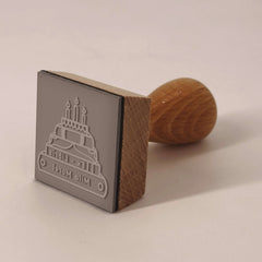 Sello ex libris libros pastel