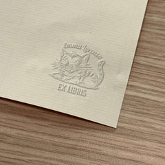 Ex libris gato atigrado