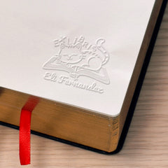 Ex libris siesta sobre libro