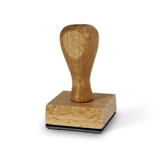 Sello de madera cuadrado 4x4 cm