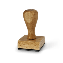 Sello de madera cuadrado 4x4 cm