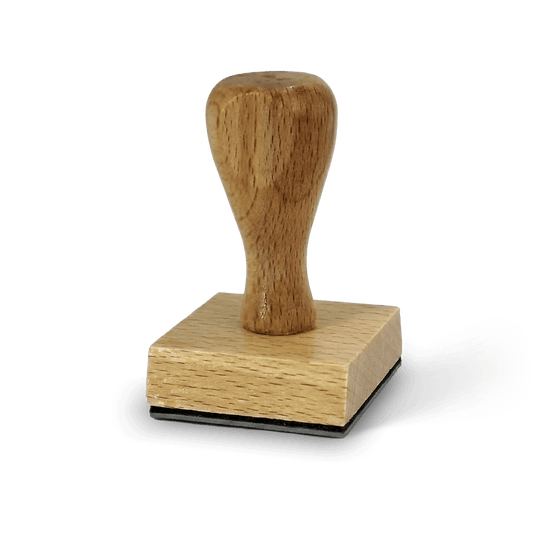 Sello de madera cuadrado 5x5 cm