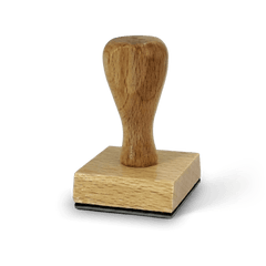 Sello de madera cuadrado 5x5 cm