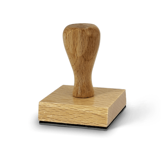 Sello de madera cuadrado 6x6 cm